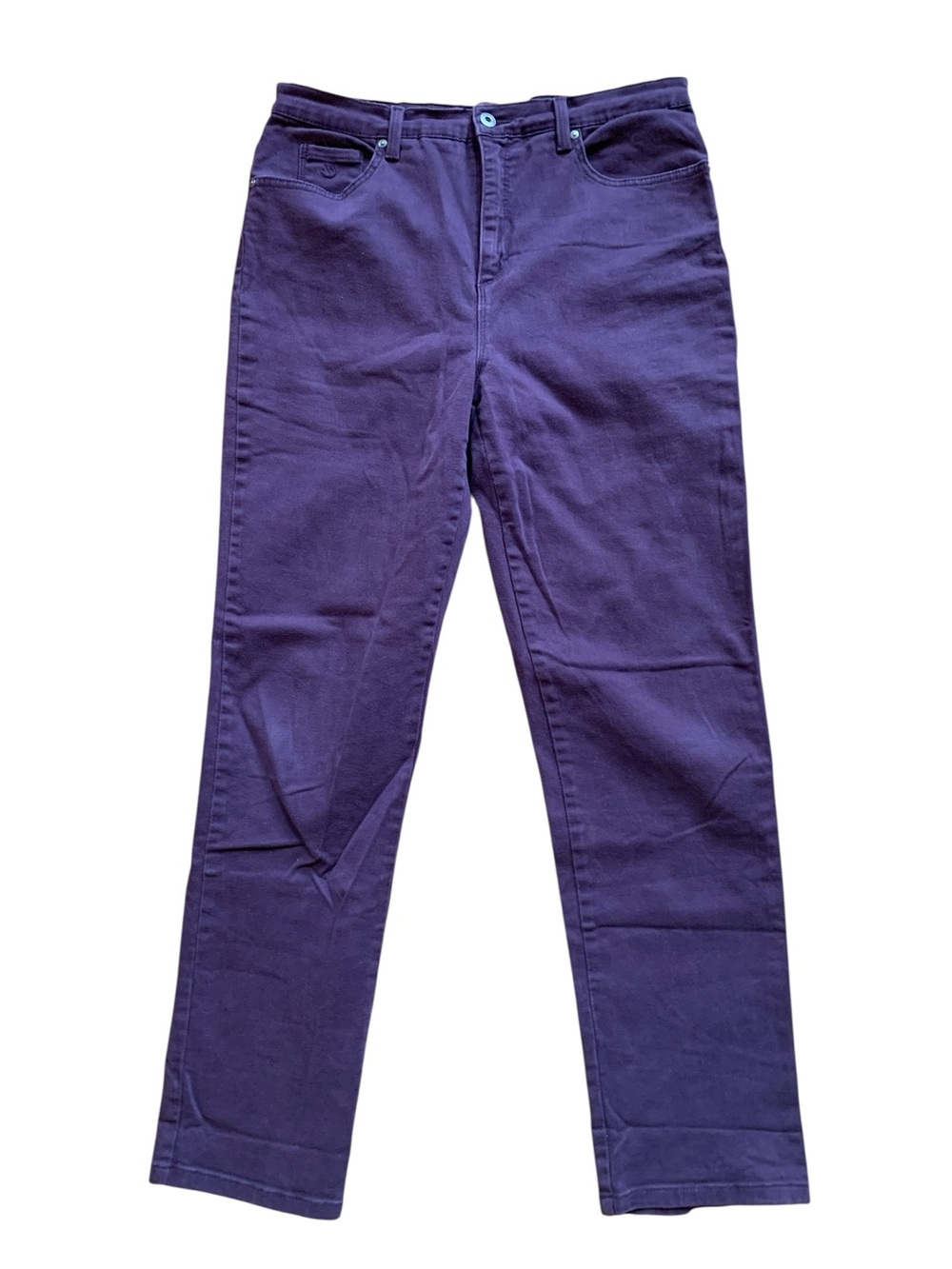 Gloria Vanderbilt Deep Purple Straight-Leg Jeans Size 12